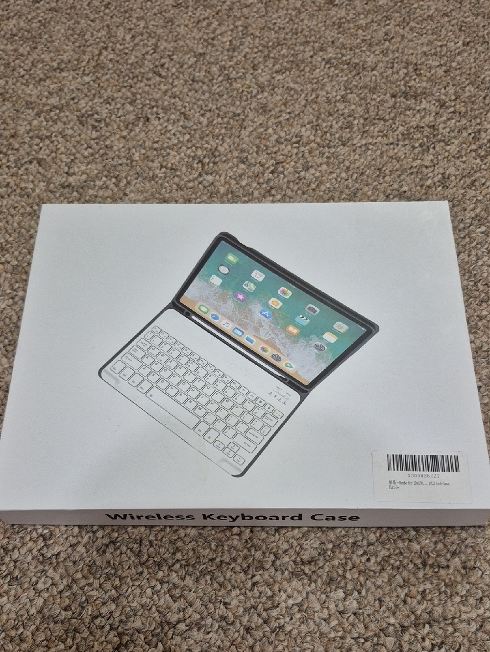 Wireless Keyboard Case for Ipad 9th Generation Tablet 10.2 Inch Case Purple